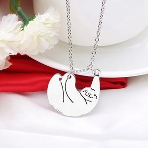 Sloth Silver Necklace